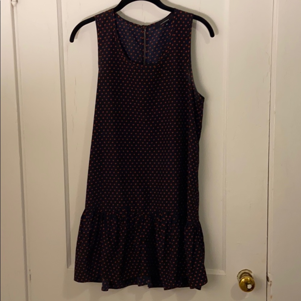 Olivaceous Sleeveless navy and red dress